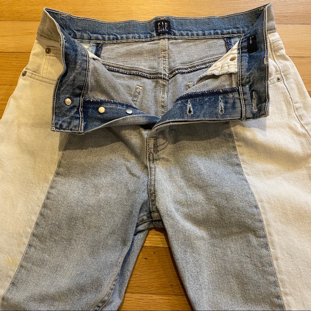 GAP • Two Tone Super High Rise Cuff Splice Jeans - Picture 15 of 16